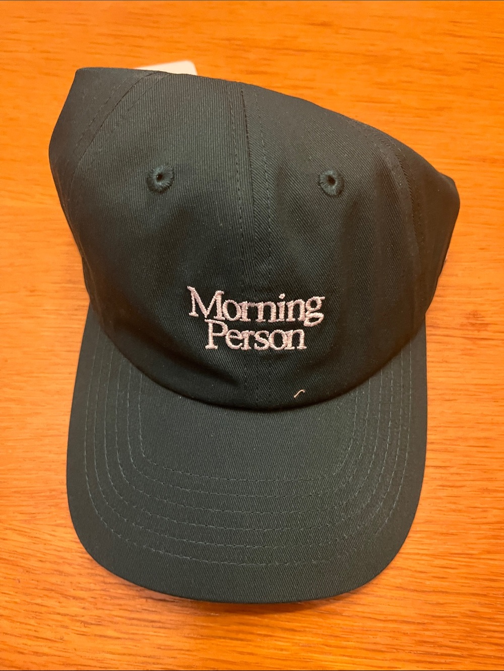 Morning Person Embroidered Baseball Cap - Black